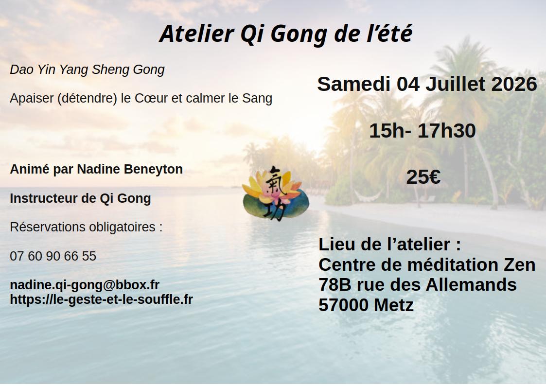 Atelier Qi Gong du Coeur 04 juillet 2026